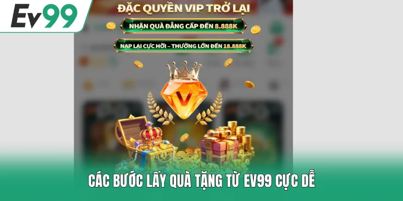 Các bước lấy quà tặng từ EV99 cực dễ