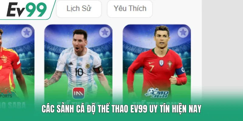 Thể Thao EV99 2 Các sảnh cá độ thể thao EV99 uy tín hiện nay